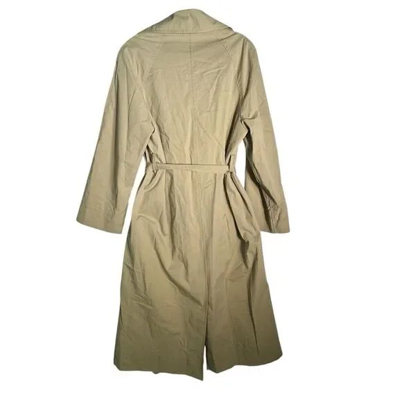NEW MNG Mango Tie Waist Open Front Trench Coat Water Resistant Women’s XS - Picture 3 of 7